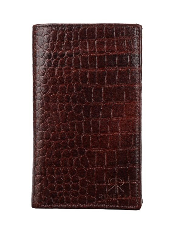 Rinezza Genuine Leather Long Wallet | Premium Croco-Textured Organizer for Men & Women