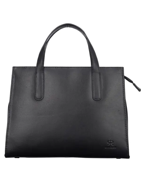 Rinezza Genuine Leather Satchel Handbag for Women, Satchel Bag for Work, Ladies Purse, Stylish Shoulder Bag, Black