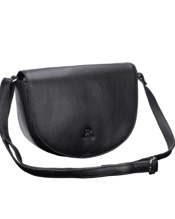 Rinezza Genuine Leather Sling Bag with Magnetic Button Adjustable Shoulder Strap,Trendy Crossbody Bag For Girls