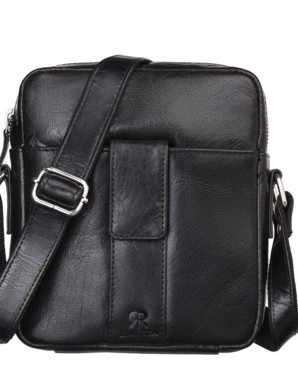 Rinezza Genuine Leather Vertical Sling Bag for Men & Women