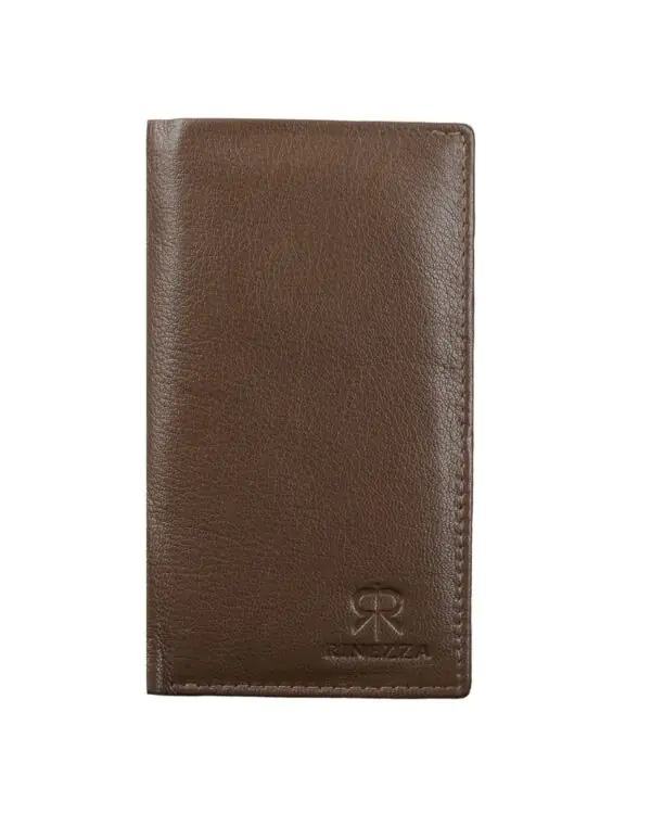 Rinezza Genuine Leather Long Wallet for Men & Women | Multiple Card Slots | Zipper Compartment | RFID Protected | Travel