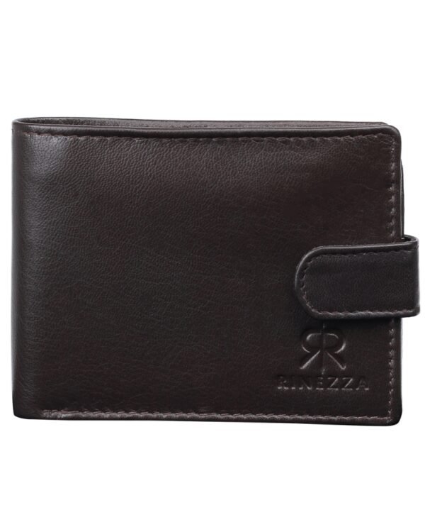Rinezza Genuine Leather Bi-fold Wallet for Men with Card Slots, RFID Protection