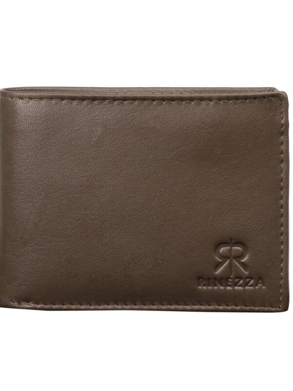 Rinezza Genuine Leather Men's Wallet,Multiple Card Slots, ID Window, Bifold Design RFID Protected