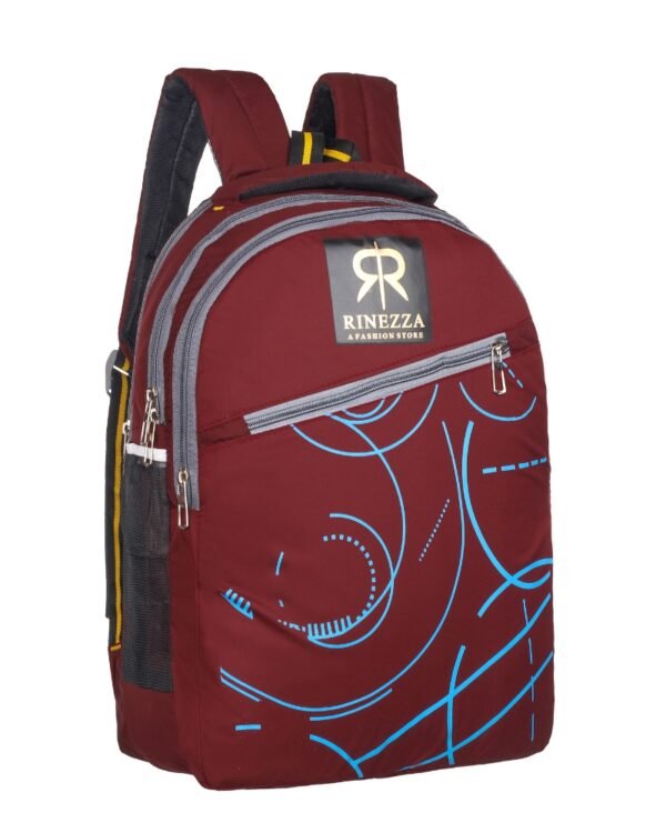 Rinezza Fashion Backpack with Geometric Pattern | Casual Day Backpack | Office & Travel Bag |School Bag| College Bag | Men & Women | Girl & Boy