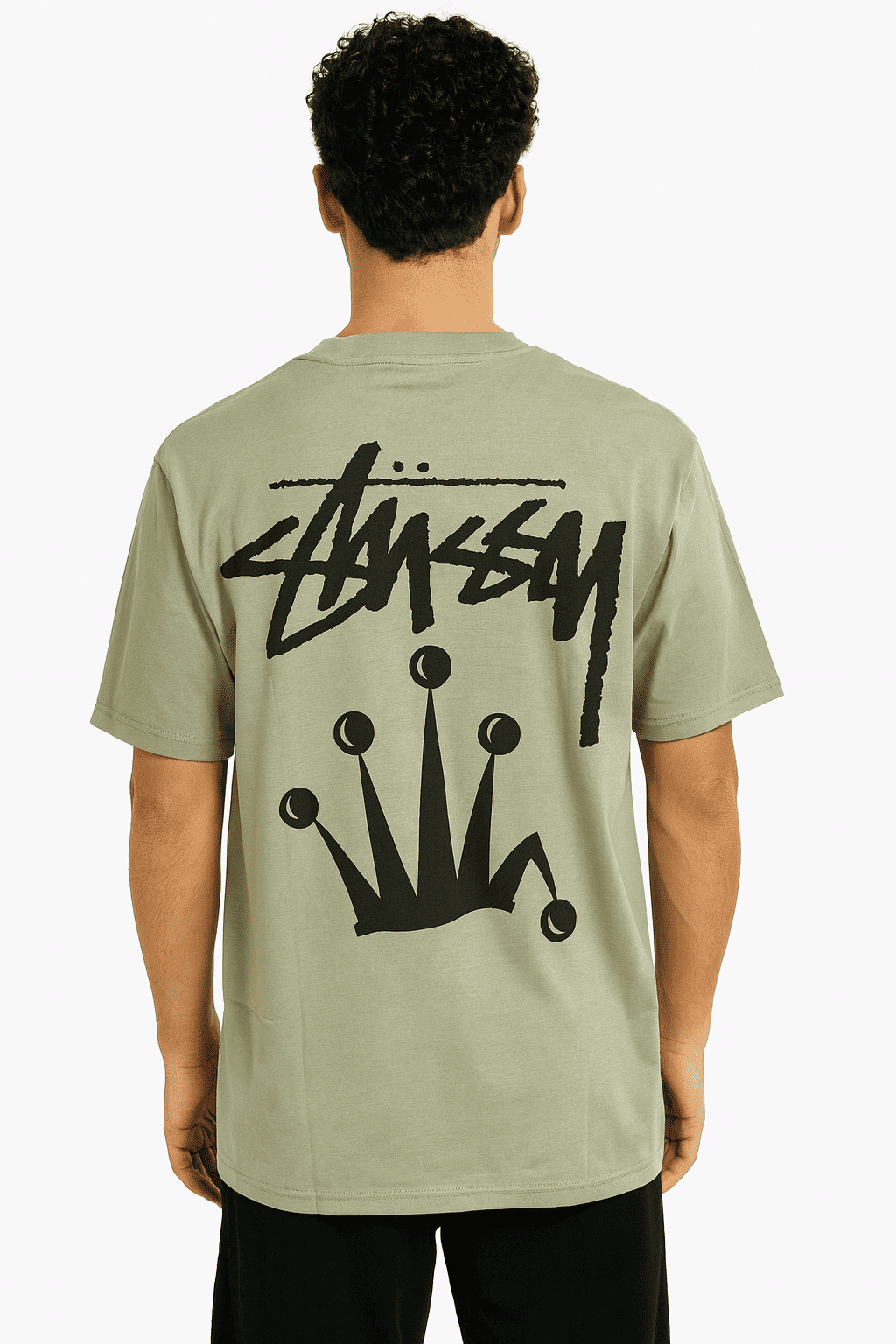Stüssy Men's Crown Logo T-Shirt | Premium Cotton Streetwear