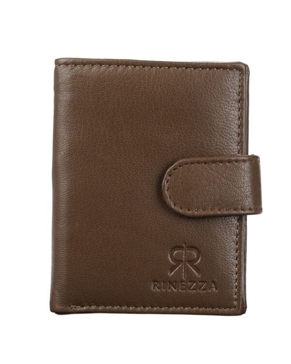 Rinezza Genuine Leather RFID Wallet for Men | Slim Card Holder | Compact Bi-Fold with Snap Closure | Multiple Card Slots & Cash Compartment