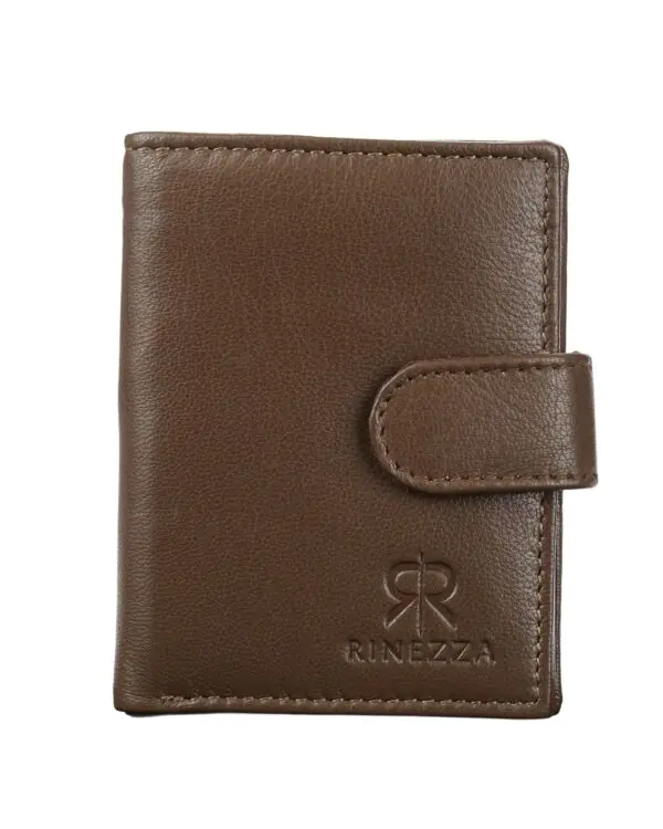 Rinezza Genuine Leather RFID Wallet for Men | Slim Card Holder | Compact Bi-Fold with Snap Closure | Multiple Card Slots & Cash Compartment