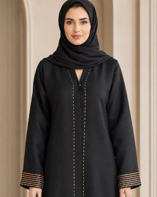 Rinezza Latest Abaya with Dupatta Black Sleeves Design